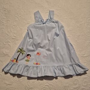 Gymboree Outlet girls size 4T light blue sleeveless dress with embroidered VGUC